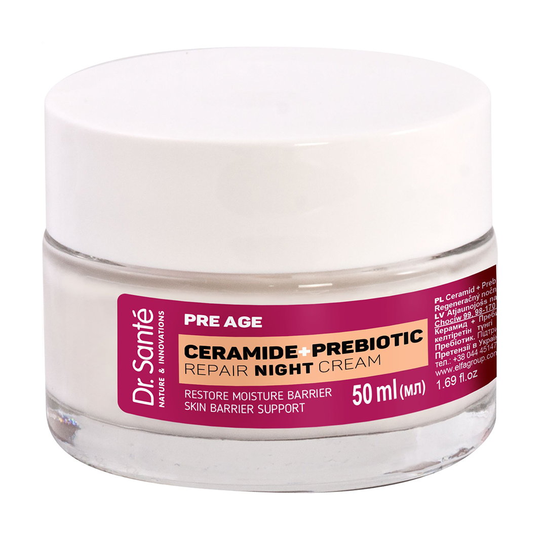 Відновлювальний нічний крем для обличчя Dr. Sante PRE AGE Ceramide + Prebiotic Repair Night Cream, 50 мл